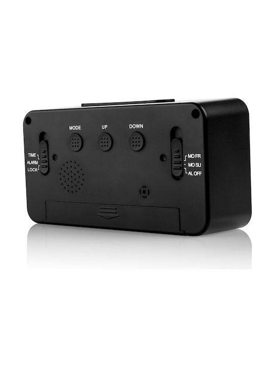 Hyundai Ac322b Ceas Digital de Masă cu Alarmă Negru HY-AC322B