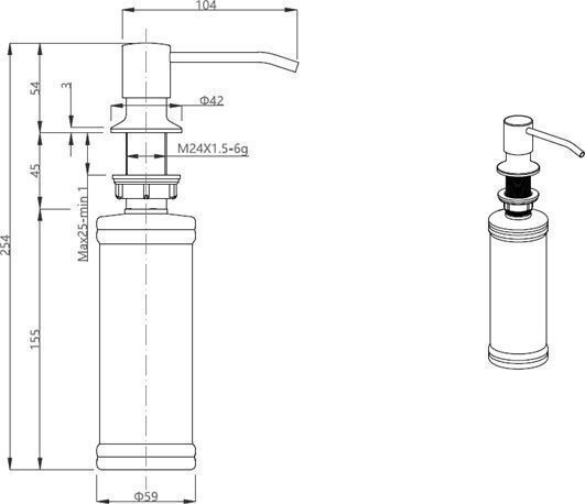 Steiner Dispenser Πλαστικό 320ml