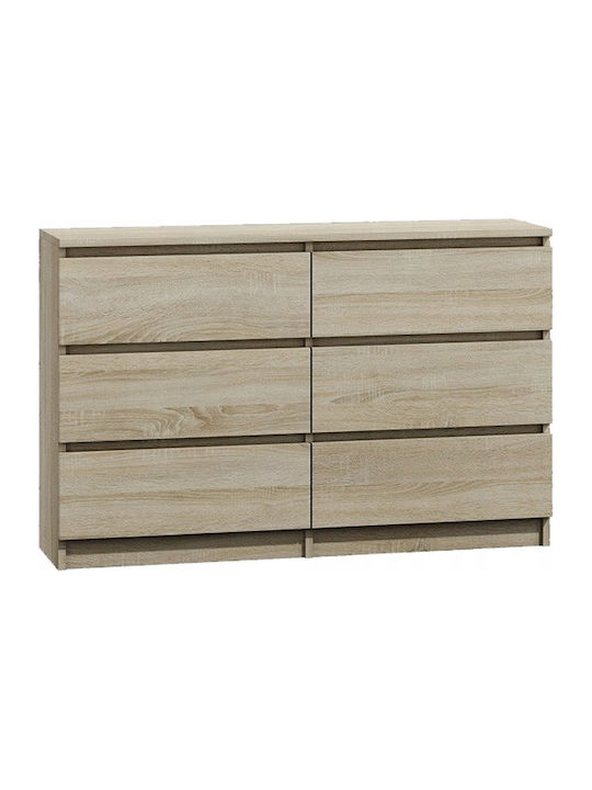 Συρταριέρα Креватокамарас Дървена M6 с 6 чекмеджета Sonoma Oak 70x40x77бр