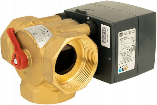 Set Reglabil Proclick 3-Căi Valvă Rotativă De Amestec Arv 387 Vario Proclick Dn50 Rp2 Kvs 17 50 + Acționator Electric Arm 343 Proclicka