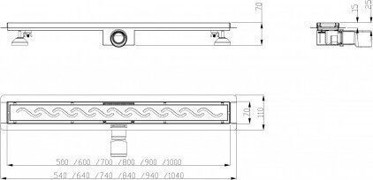 Hydroland Hydroland Abflusslinie Kyma 700 Od.h.fala-700