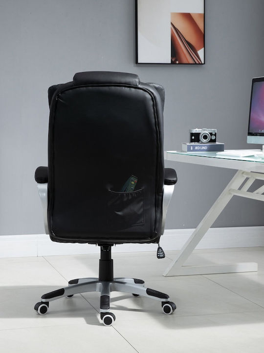 Active Jet Office Chair Massage with Recline and Adjustable Arms Black
