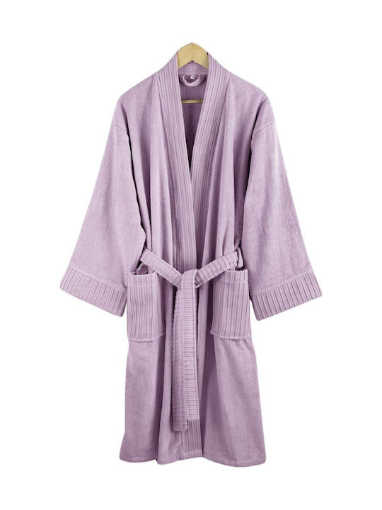 Nima Kimono Халат с яка Люляк 380гр/кв.м