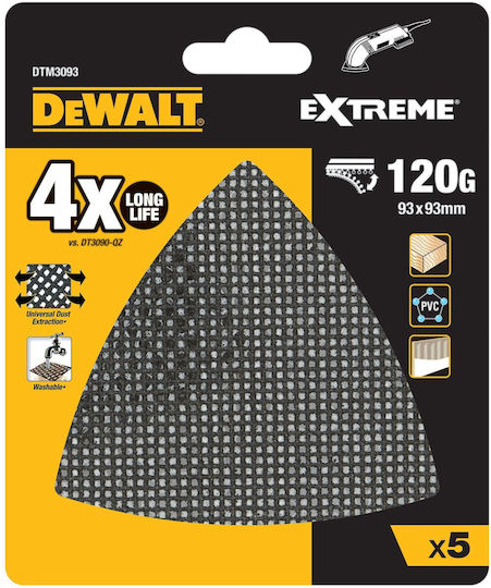 DEWALT Шкурка 93x93мм Комплект 5бр