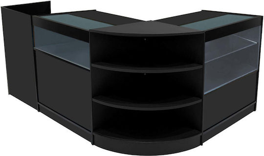 Europa Led Shop Counter Set B900 C900 Tb60 & Lm60 Schwarz