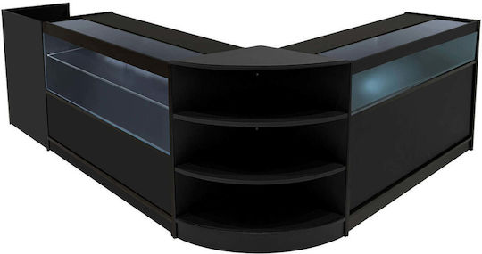 Europa Led Shop Counter Set B1200 C1200 Tb60 & Lm60 Schwarz