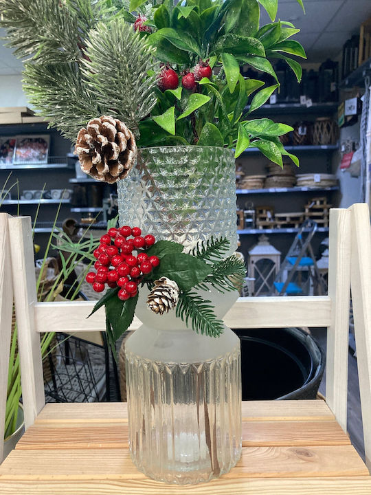 Decorative Vase Transparent 11x11x30cm