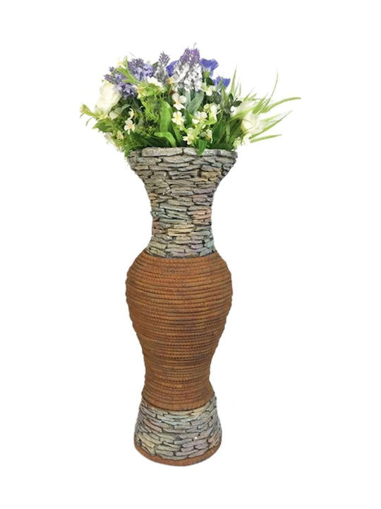 Saska Garden Διακοσμητικό Βάζο Δαπέδου Γυάλινο Φ23xΥ63.5cm
