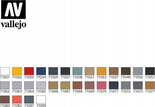 Acrylicos Vallejo Σετ Χρώματα Μοντελισμού 17ml 29τμχ