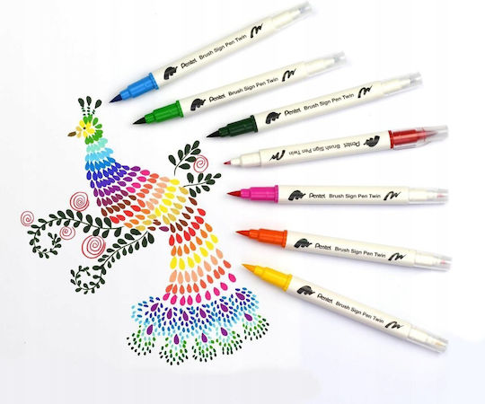 Pentel Brush Sign Pen Twin Sesw30