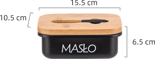 Farfurie de unt Plastic Negru 1pcs