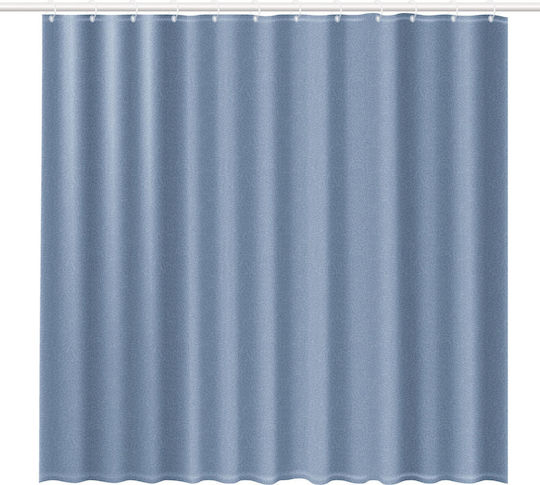 Rayen Shower Curtain Fabric 180x200cm Blue Rayen Shower Curtain Fabric 180x200cm Blue