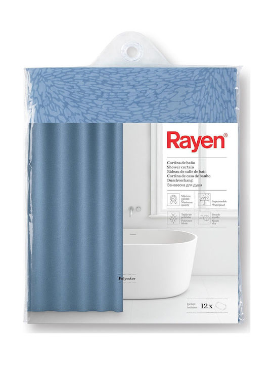 Rayen Shower Curtain Fabric 180x200cm Blue