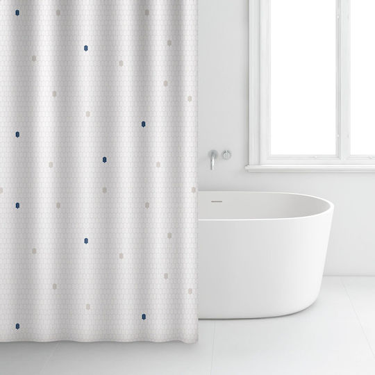 Rayen Duschvorhang Stoff 180x200cm White