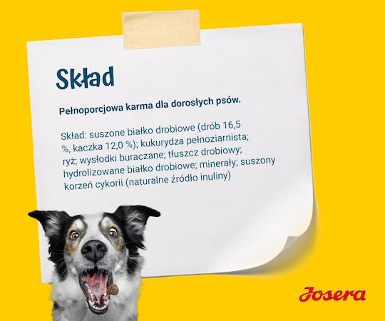 Josera Sensiplus 12.5kg Dry Food Grain-Free for Adult Small & Medium Breed Dogs with Duck, Poultry, Rice, Meat, Lamb and Salmon