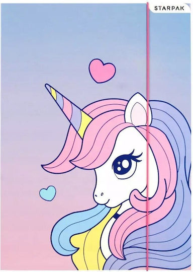 A4 Unicorn Folder Elastic Stk Fol10/100