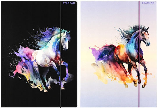 A4 Папка за Архивиране Horses Хартия Еластична Брой 10/100