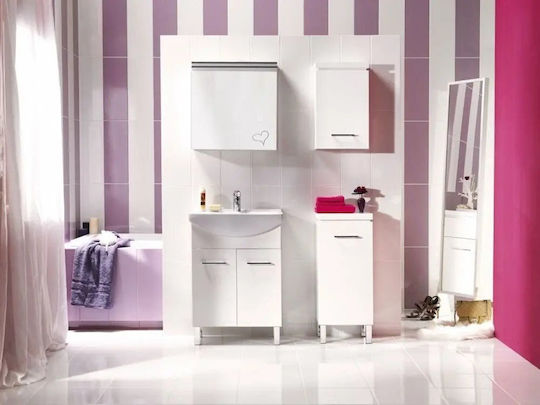 Cersanit Olivia Dulap Coloană Pentru Baie Pardoseală M35xB30xÎnălțime180cm Alb