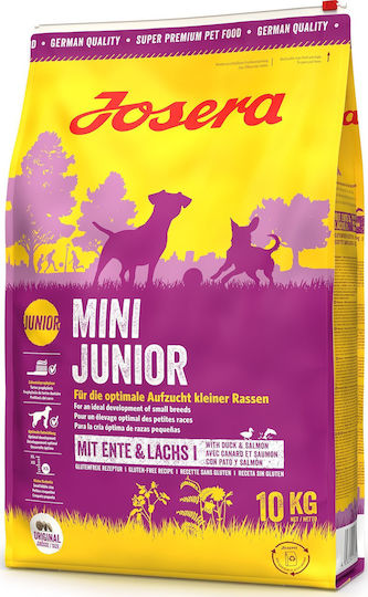 Josera Junior 10kg Dry Food Grain-Free for Small & Medium Breed Puppies with Duck, Salmon, Meat, Blueberry and Poultry