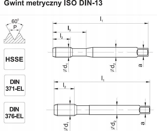 Fanar Gwintownik M 8 Din-371b El 6h Hsse 800