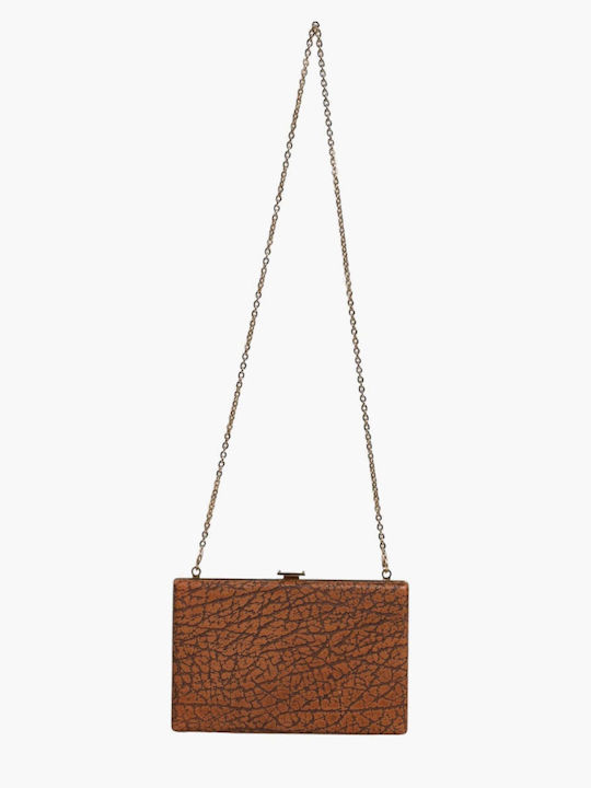 Кожен Дамски Клъч Brown