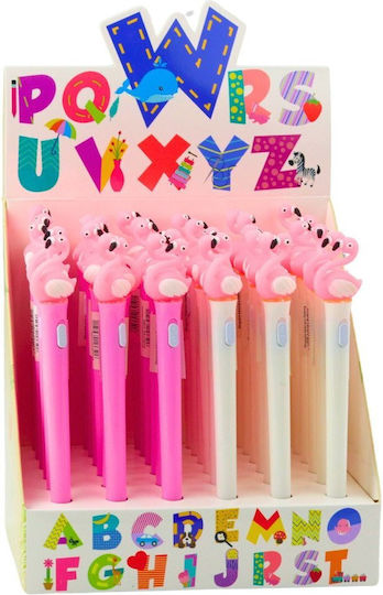 Glowing Pen Pink Flamingo Blue Ink 0.7mm Mix Lean
