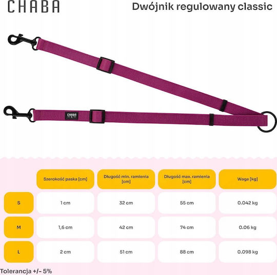 Chaba Chaba Verstellbarer Doppel Riemen M 1 6/42-74cm Burgunder