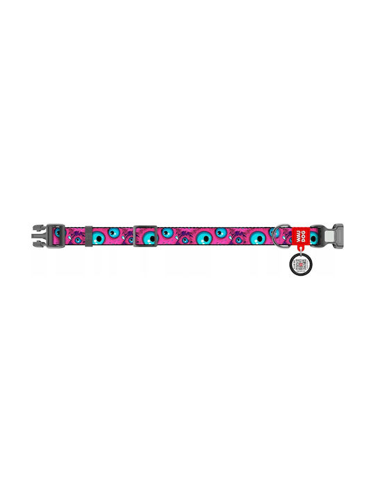 Collar Wau Dog Περιλαιμιο Ναϊλον Qr Ετικετα 15mm/25-35cm Monster Eye