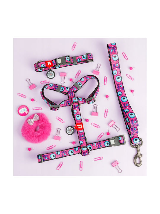 Collar Wau Dog Περιλαιμιο Ναϊλον Qr Ετικετα 15mm/25-35cm Monster Eye