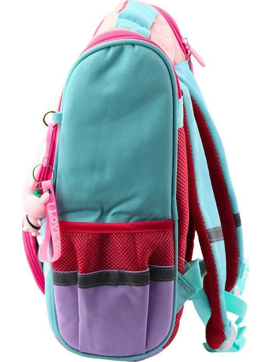School Backpack White Cat Pouch Bird Keychain 21l Lean