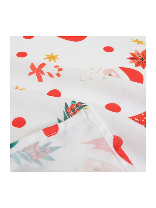 Christmas Tablecloth Fabric White L240xW140cm.