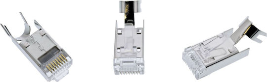 Inline Inline Cat.6a RJ45 Shielded Crimp Plugs Bend Protection Insertion Guide Black Pack of 100 Pieces