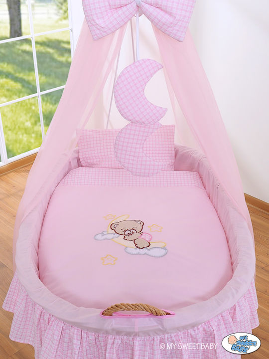 My Sweet Baby Καλαθούνα Μωρού με Βάση Ροζ