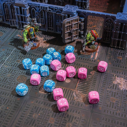 Solid Dice D6 Celownik Blue Pink
