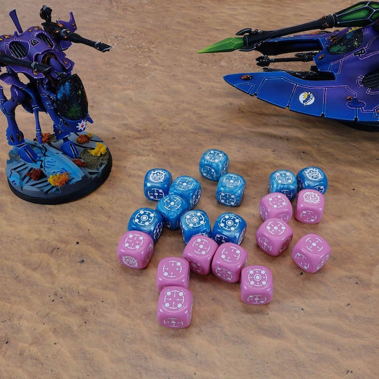 Solid Dice D6 Celownik Blue Pink