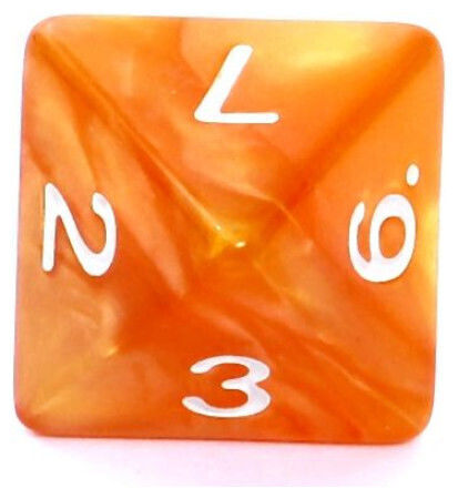 Rpg Rebel Dice Set Pearl Dark Yellow White Numbers