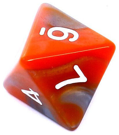 Σετ Ζαριών Rebel Rpg Δίχρωμα Πορτοκαλί-γκρι 106472