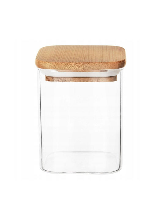 Orion Vase General Use with Lid Glass Transparent 850ml
