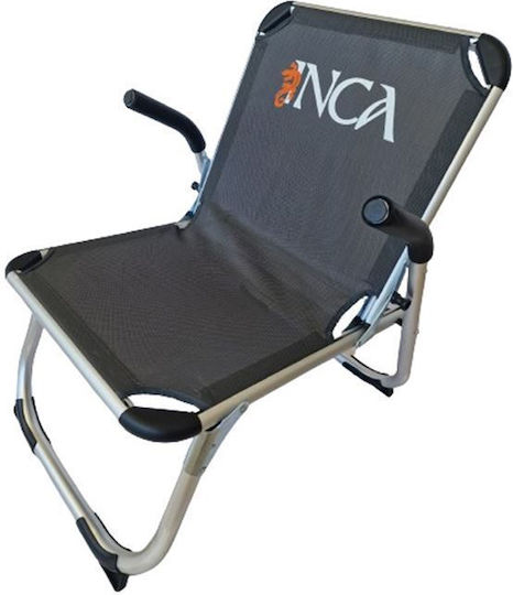 Inca Small Chair Beach Aluminium with High Back Gray