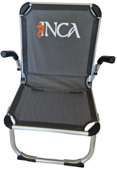 Inca Small Chair Beach Aluminium with High Back Gray