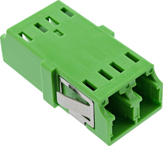Inline Fiber Optic Coupler Duplex Lc Lc Singlemode Green Ceramic Sleeve