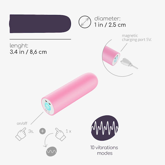 Crushious Mini Vibrator Bullet 8,6cm Rosa