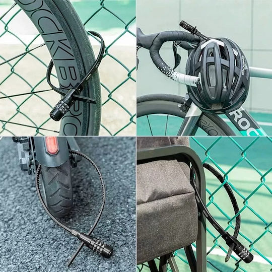 Bicycle Helmet Lock Combination Lock 0.5m Black