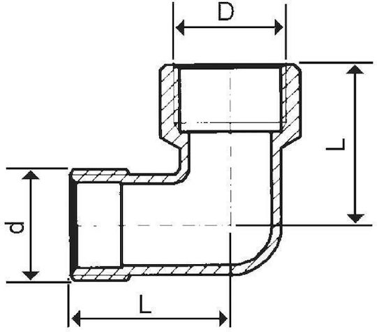 Γωνιακός Ορειχάλκινος Σύνδεσμος Kfa 1/2" 949-020-15