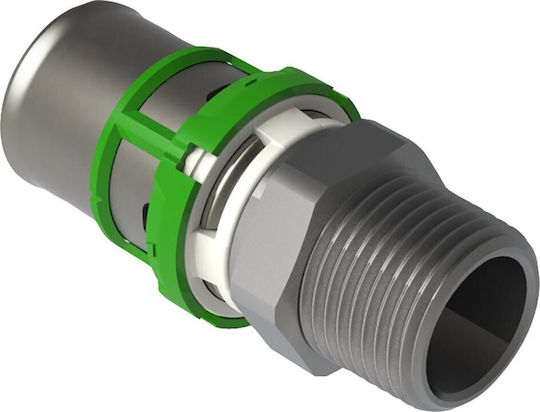Male Threaded Pressed Multiskin Brass Tinned Connector 20x1/2