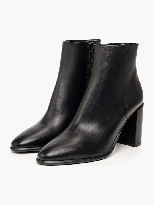Leather Women's Ankle Boots Black