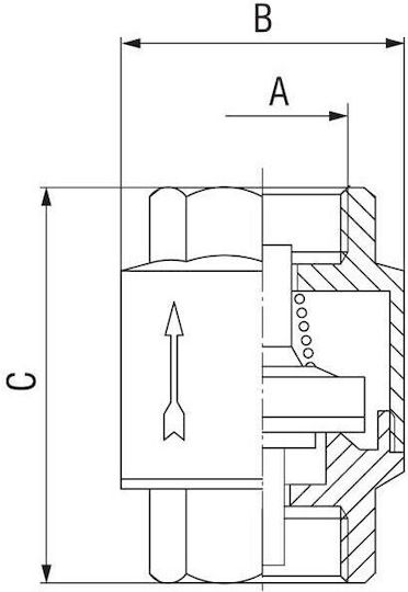 Rückschlagventil Ferro 1/2” Zz1