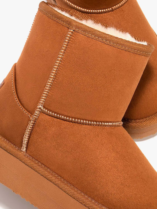 Leather Kids Ankle Boots Brown