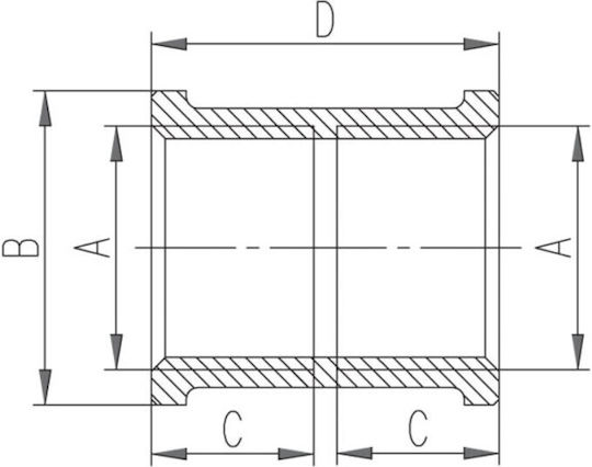 Ορειχάλκινη Μούφα Ferro 2" M07z