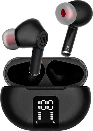 Maxell Maxpods In-ear Bluetooth Handsfree Ακουστικά με Θήκη Φόρτισης Μαύρα